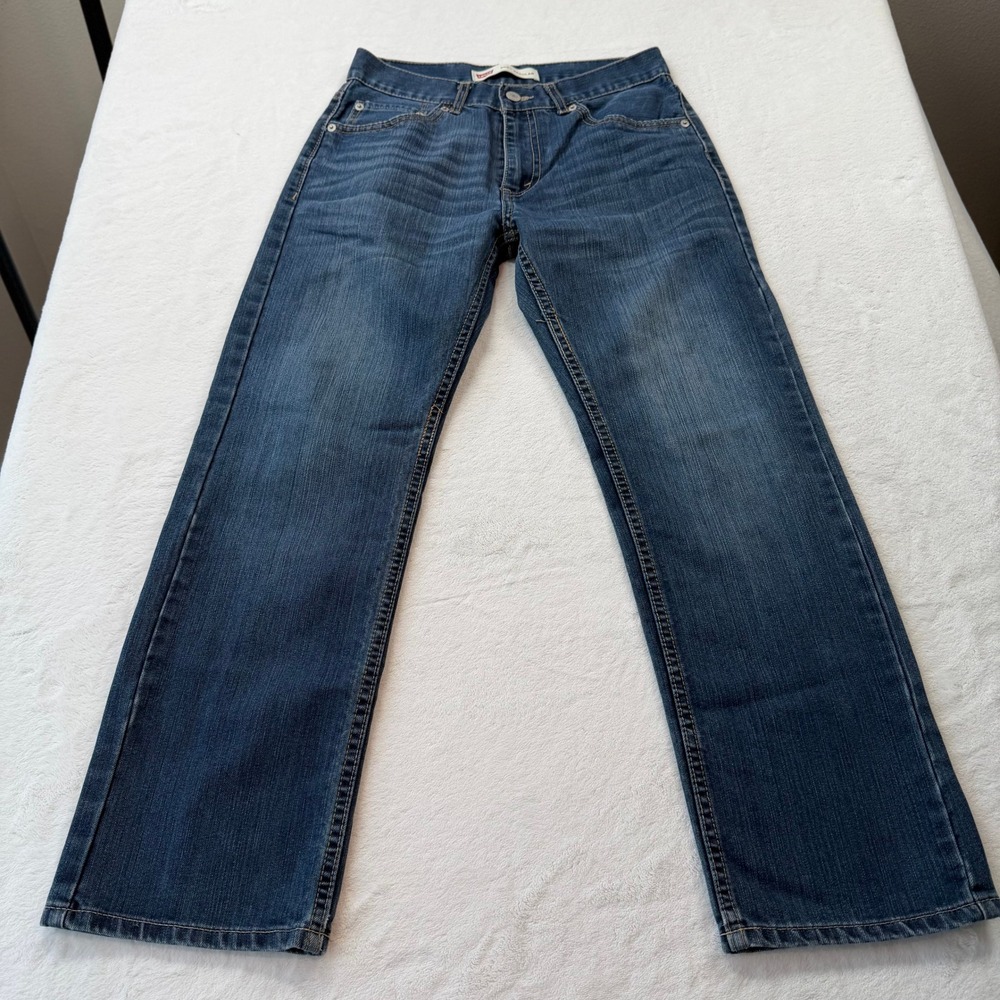 Levi's 505 Regular Fit Jeans Boys 16 REG Blue Good Straight Leg Denim